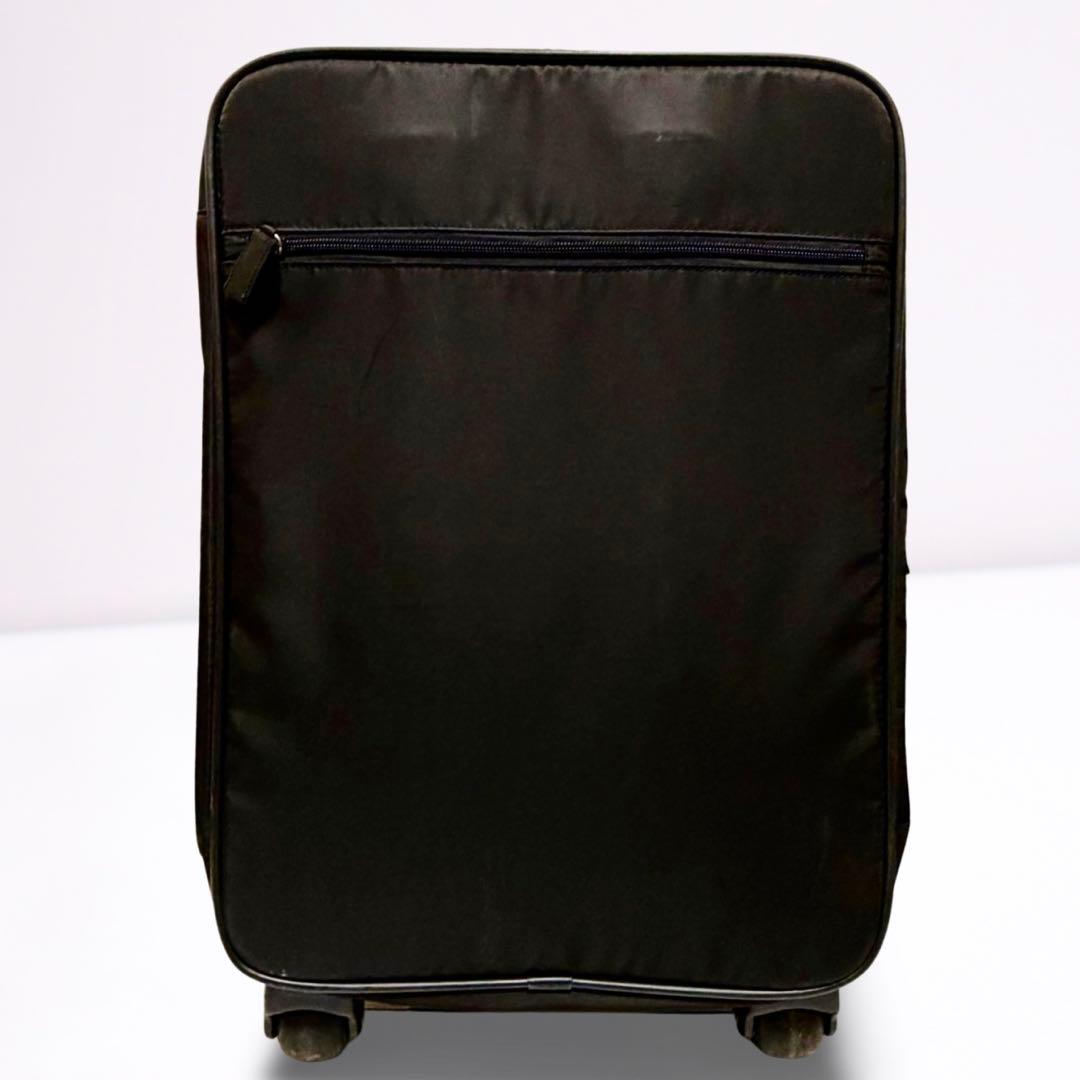 【正規品】プラダ PRADA キャリーケース トロリー ナイロン 三角ロゴ 黒
