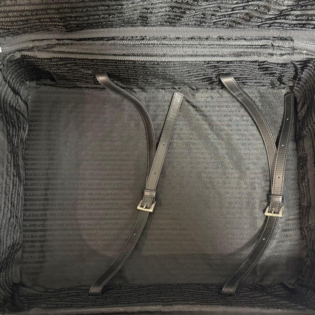 【正規品】プラダ PRADA キャリーケース トロリー ナイロン 三角ロゴ 黒
