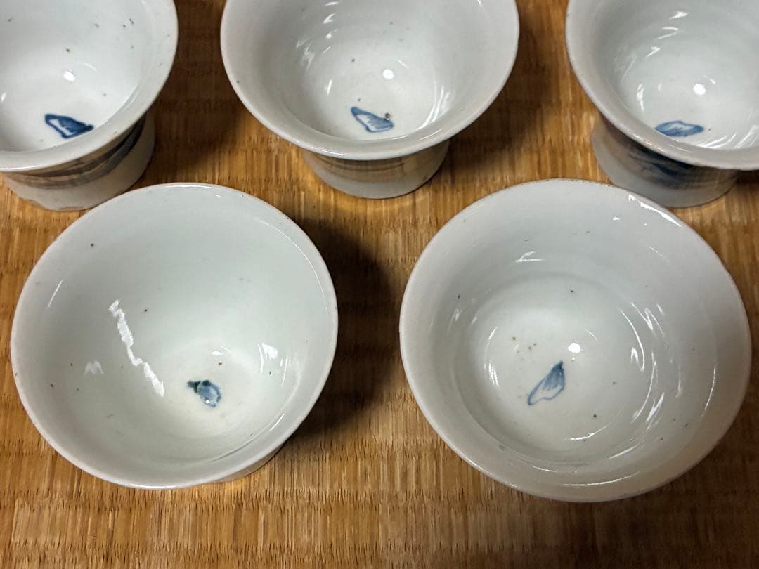 古伊万里 蕎麦猪口 お猪口 ぐい呑み 五客揃い 時代物