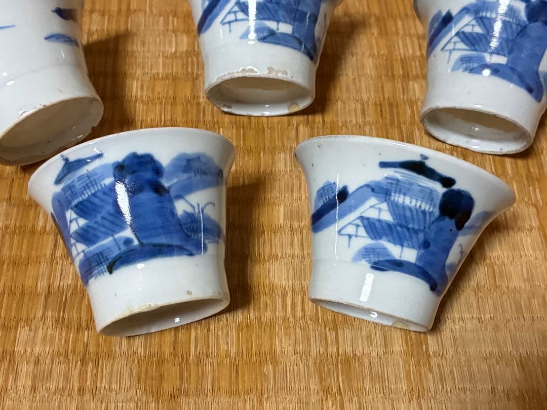 古伊万里 蕎麦猪口 お猪口 ぐい呑み 五客揃い 時代物