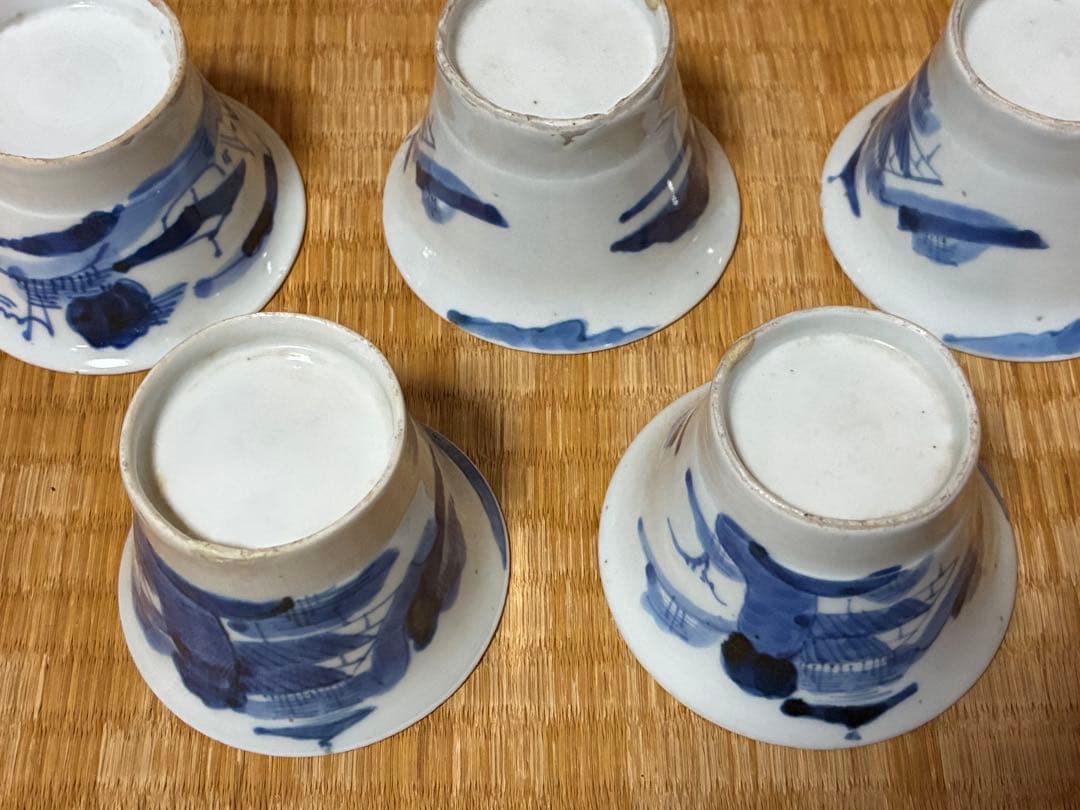 古伊万里 蕎麦猪口 お猪口 ぐい呑み 五客揃い 時代物