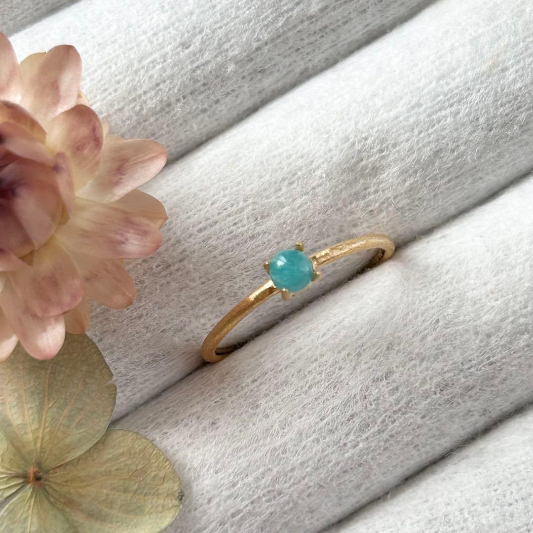 ふうた！ パライバトルマリンのフリーサイズリング