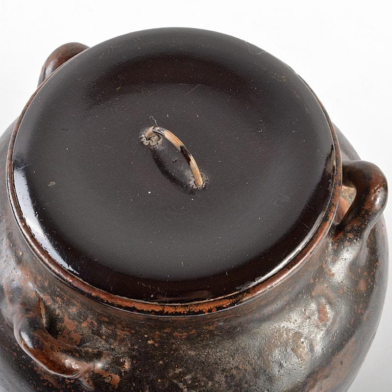 茶道具　古瀬戸　祖母懐　三耳壷　水指　紫野　小林太玄極め箱　M　R5998B