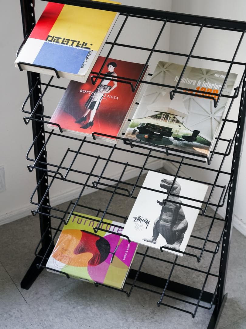 \"SANYO\" ワイヤー マガジンラック / スチールラック ミニマル モダン