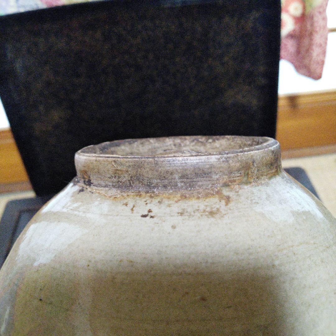 NO295　大堀相馬焼 　古相馬　徳利　飴釉流し掛け