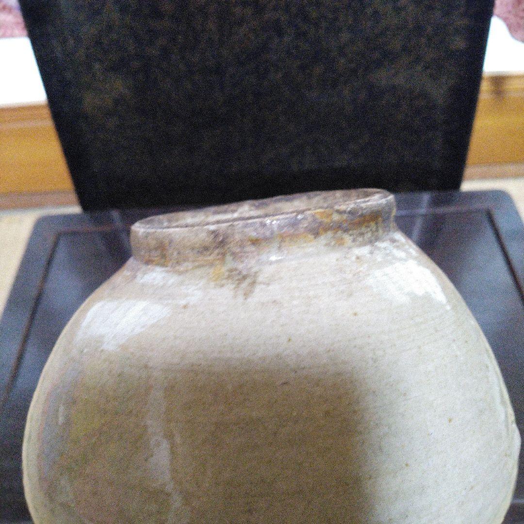 NO295　大堀相馬焼 　古相馬　徳利　飴釉流し掛け