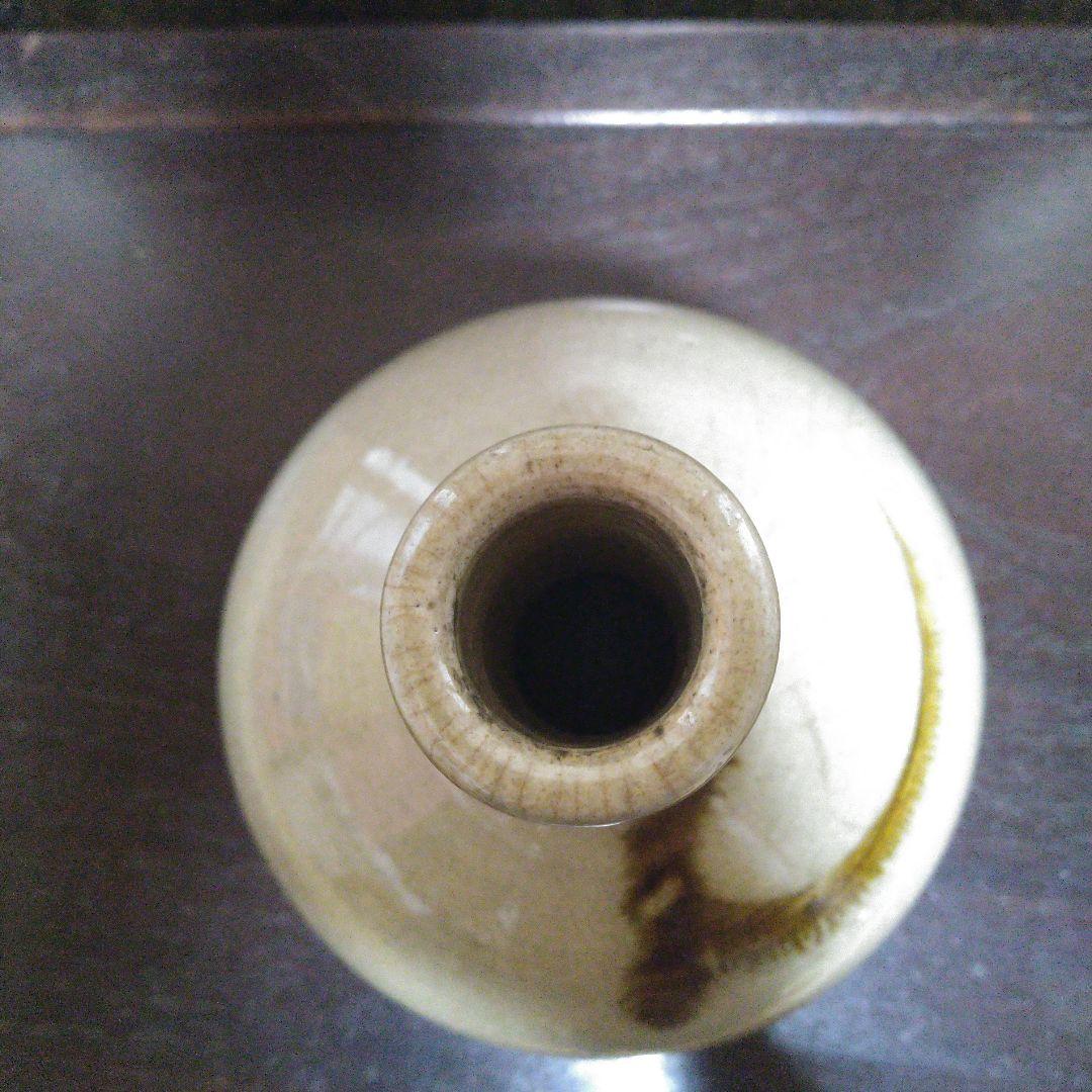 NO295　大堀相馬焼 　古相馬　徳利　飴釉流し掛け