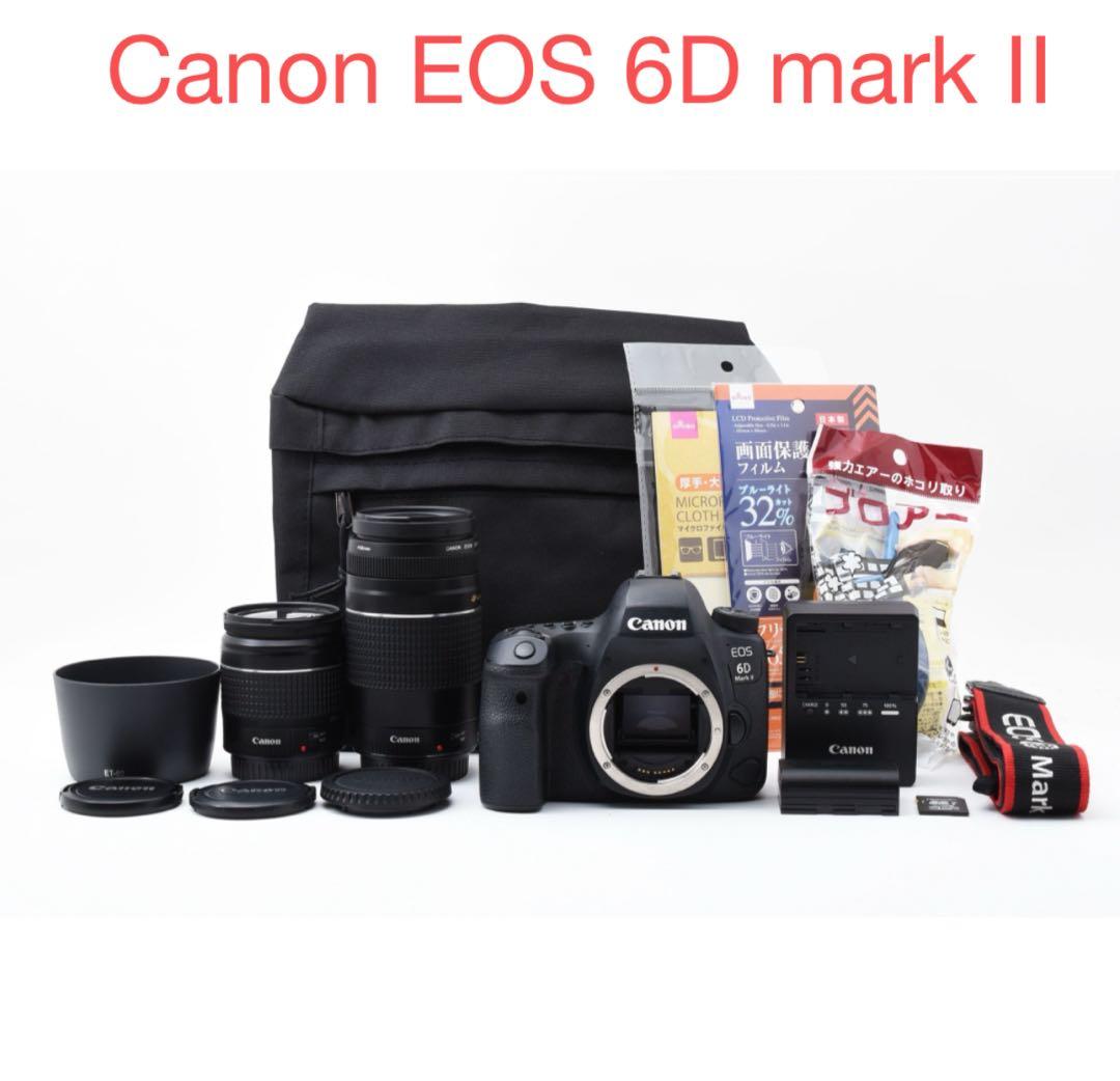 一眼レフカメラ Canon EOS 6D Mark II ダブルレンズセット