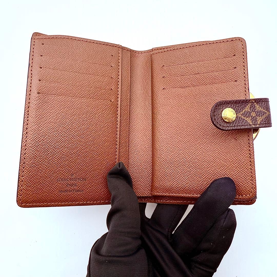 極上美品　ルイヴィトン　モノグラム　ヴィエノワ がま口　二つ折り財布