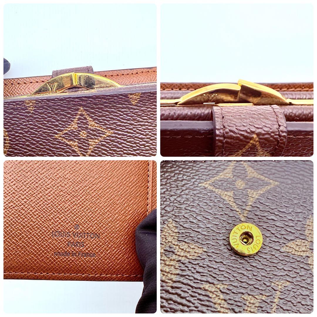 極上美品　ルイヴィトン　モノグラム　ヴィエノワ がま口　二つ折り財布