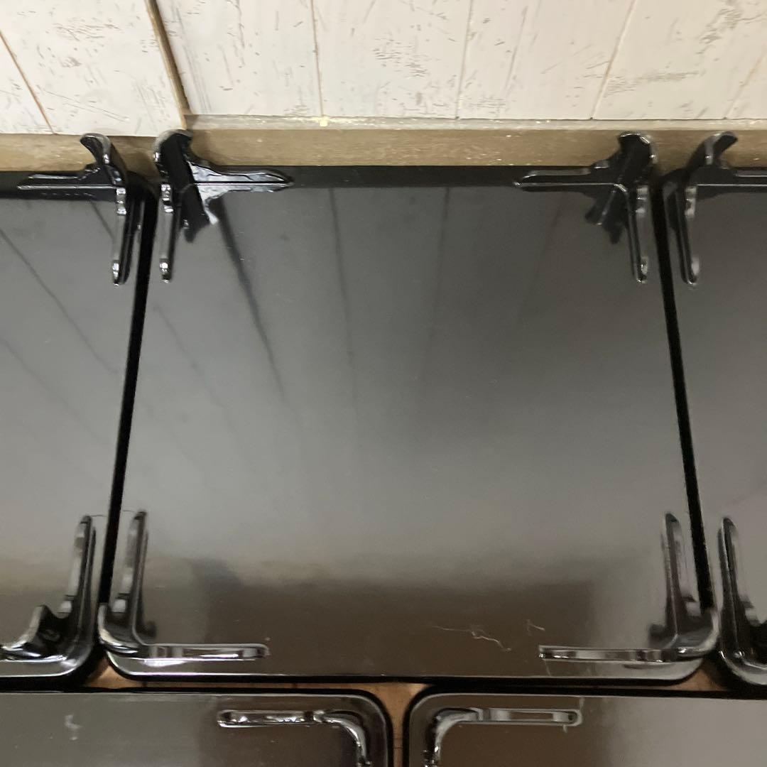 D-4 昭和レトロ 会議膳 膳 御膳5客セット セット売り 四角形 正方形 漆器