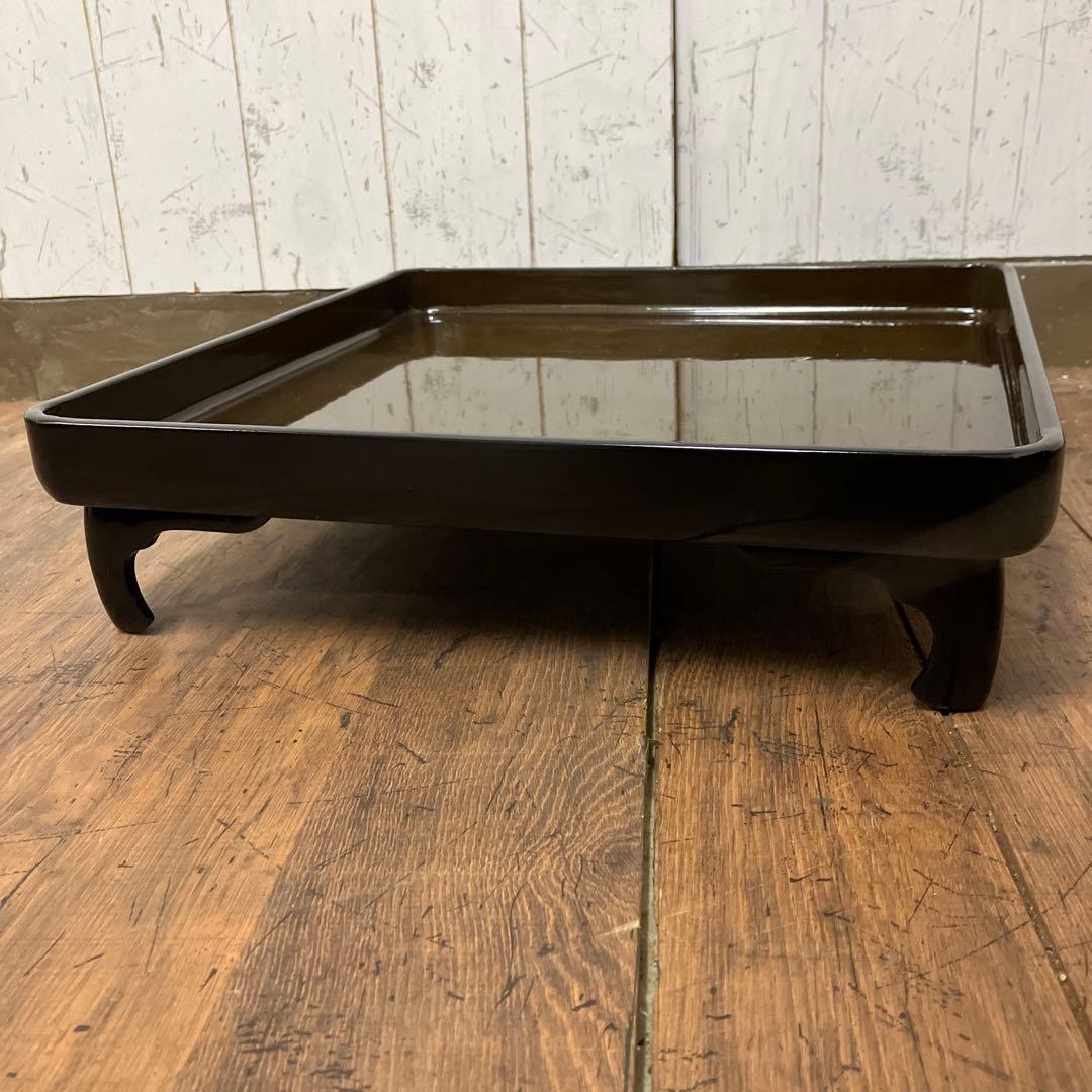 D-4 昭和レトロ 会議膳 膳 御膳5客セット セット売り 四角形 正方形 漆器