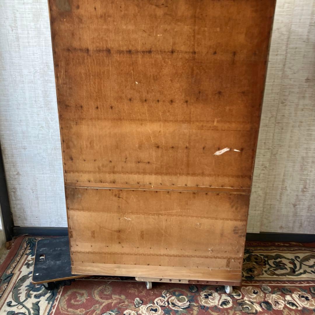 昭和レトロ 茶箪笥 茶棚 ガラス扉 サイドボード 古家具 飾り棚ビンテージ