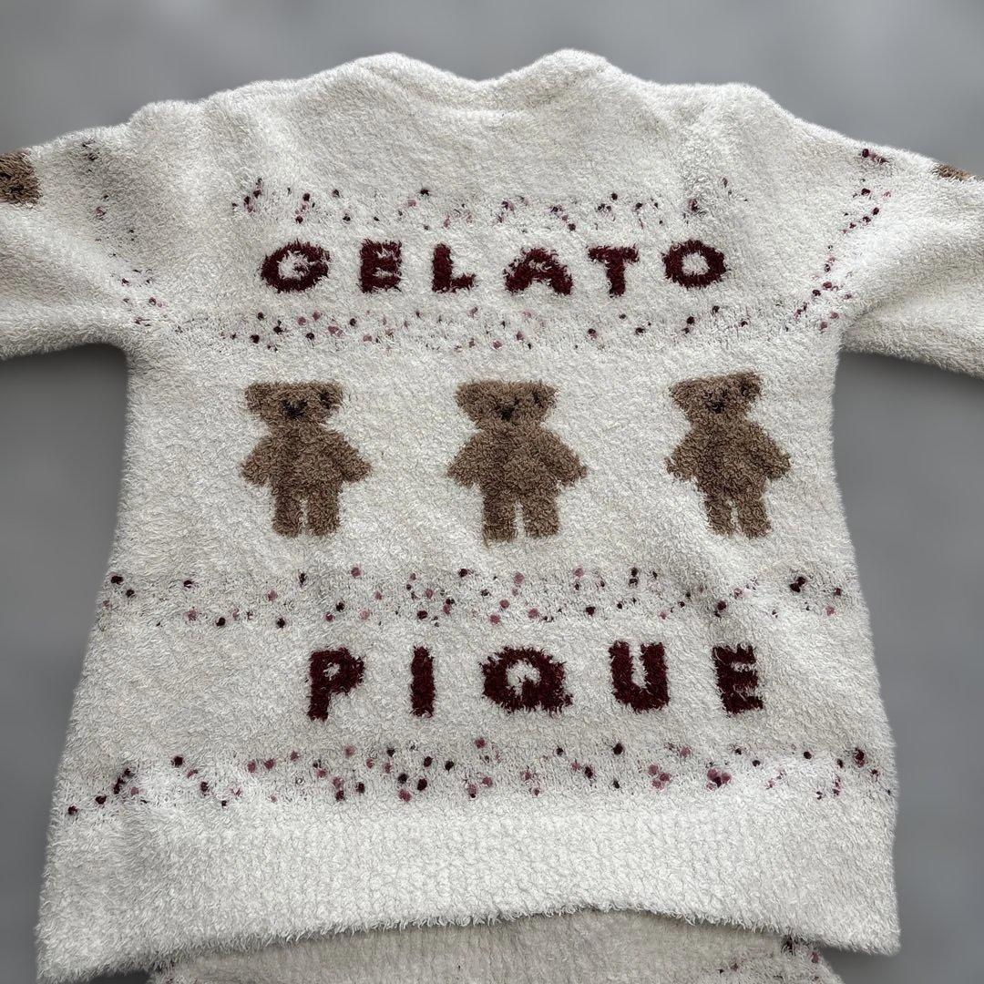 ジェラートピケ キッズ 130-140 くま柄セットアップ 美品