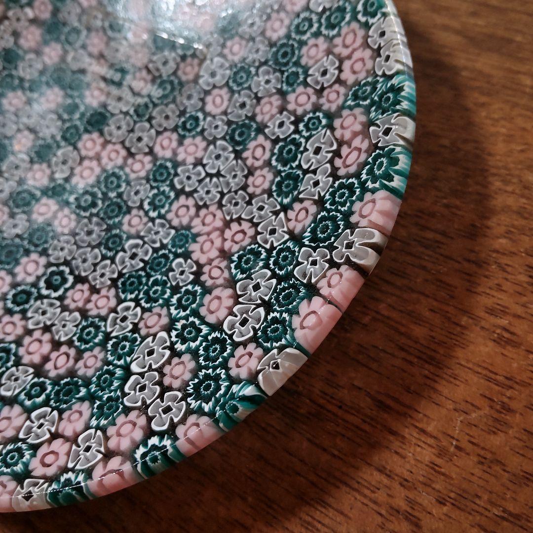 ミルフィオリ　プレート　ベネチアンガラス　直径　約11.5cm