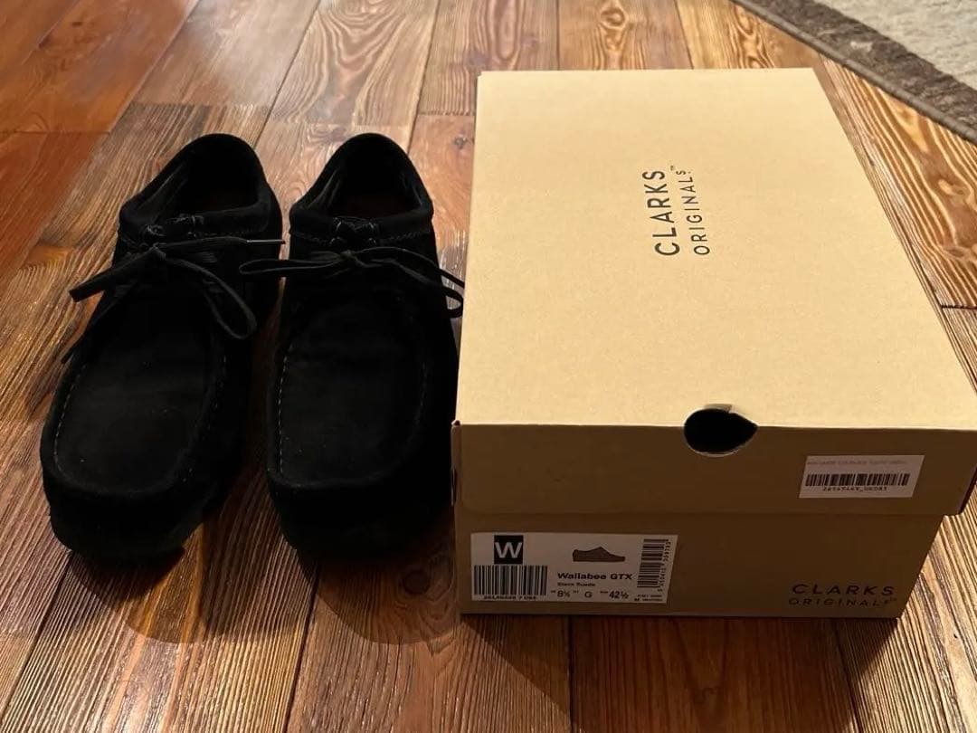 クラークス　ワラビー　ゴアテックス　26.5㎝　ブラック　スエード　黒