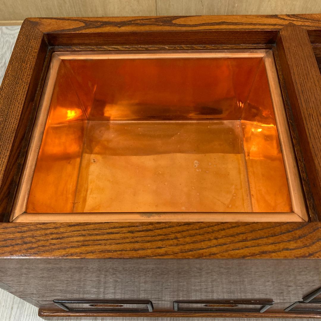 囲炉裏テーブル　火鉢　引き出し付き 　昭和レトロ 古民家　民芸