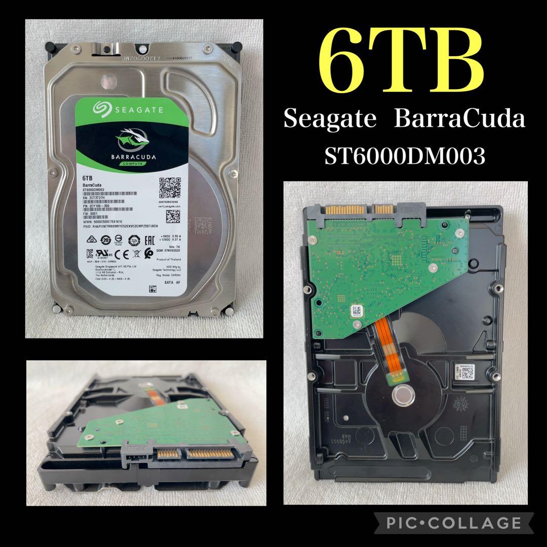 内蔵型ハードディスクドライブ 6TB Seagate Barracuda ST6000DM003