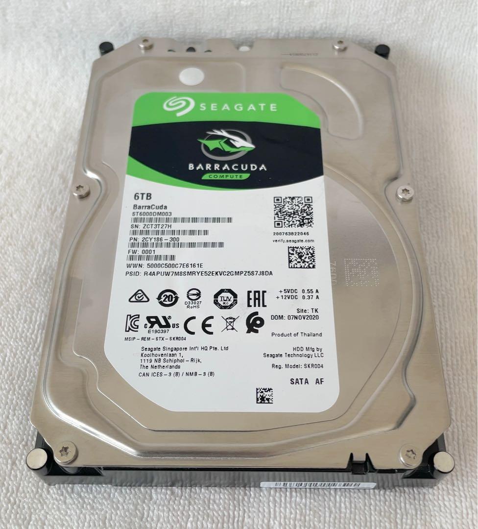 内蔵型ハードディスクドライブ 6TB Seagate Barracuda ST6000DM003