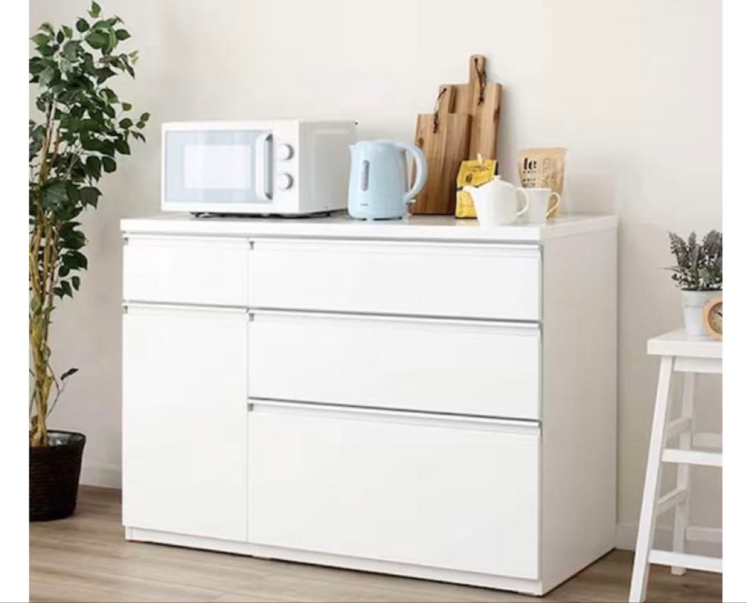 ニトリ キッチンカウンター（キュリー2 120CT WH） 大阪限定 美品