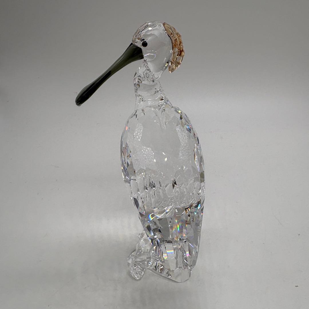 箱付き　スワロフスキー 置物 クリスタル　ヘラサギ　鳥　サギ　　NO.178