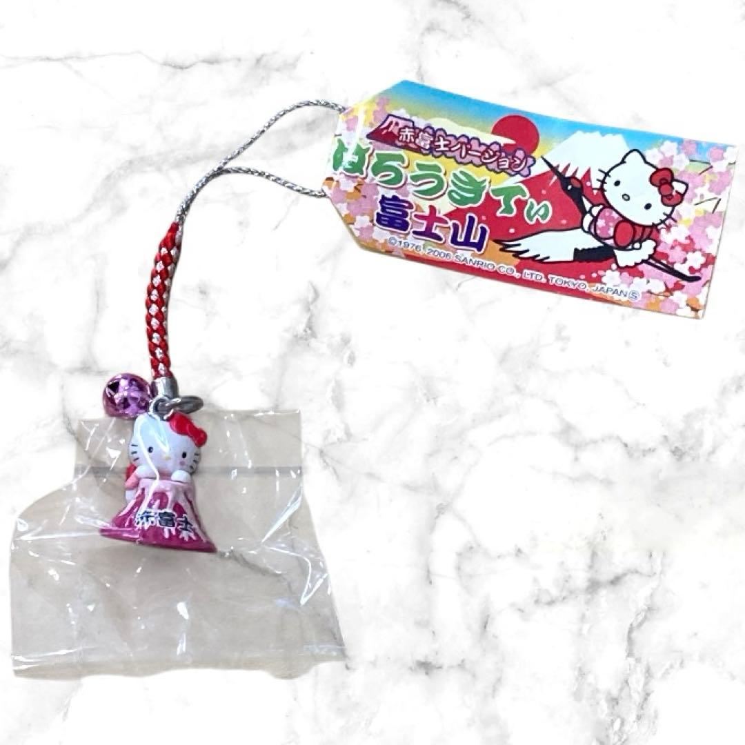 【ご当地限定】ハローキティー 根付け 缶バッチ ストラップ 希少 レア