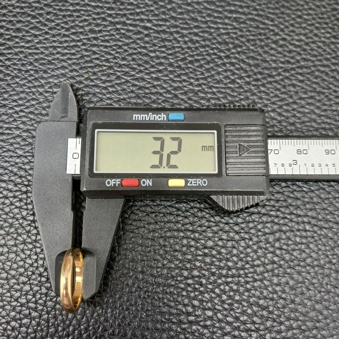 (C012303) K18 YG かまぼこ リング 指輪 約11-12号