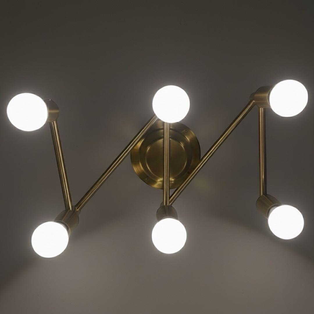 美品 フレキシブル　6灯シーリングライト LED電球付