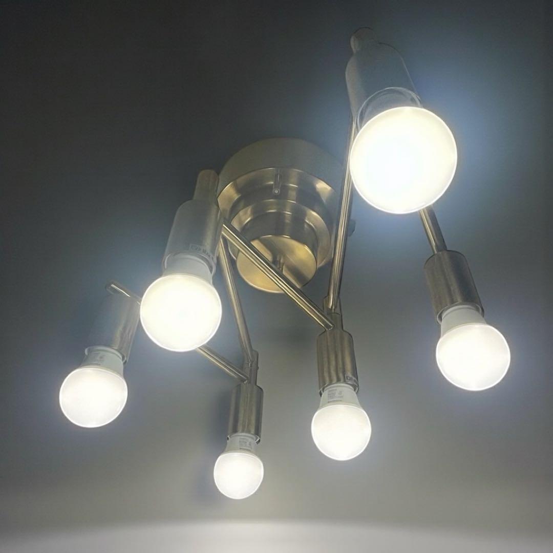 美品 フレキシブル　6灯シーリングライト LED電球付