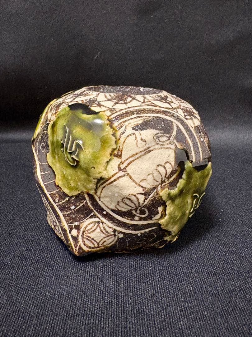 山口真人　角大師ぐい呑　琳派織部