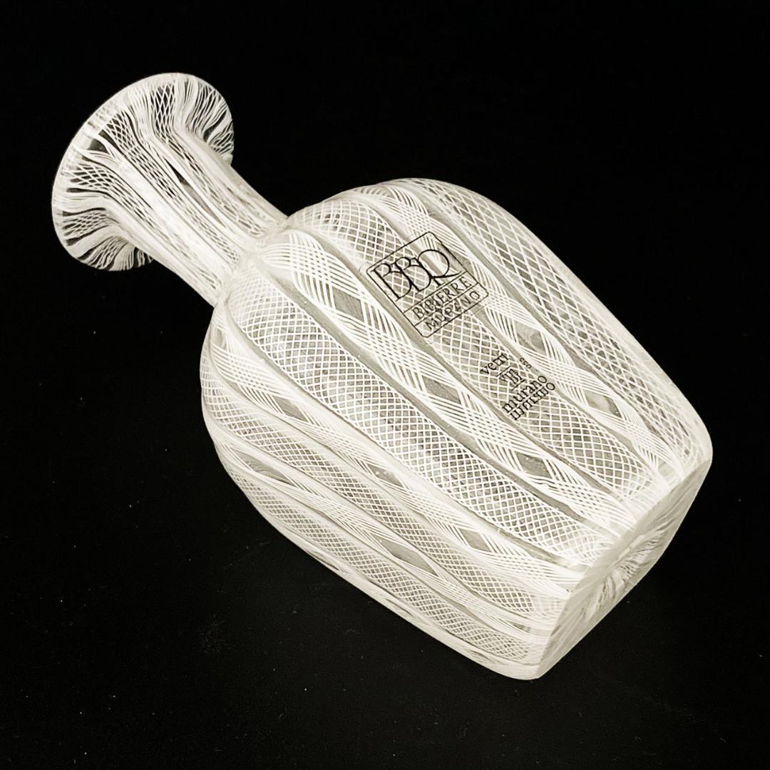 ヴェネチアガラス ムラノ イタリア 花瓶 フィリグラーナ レッティチェロ レース