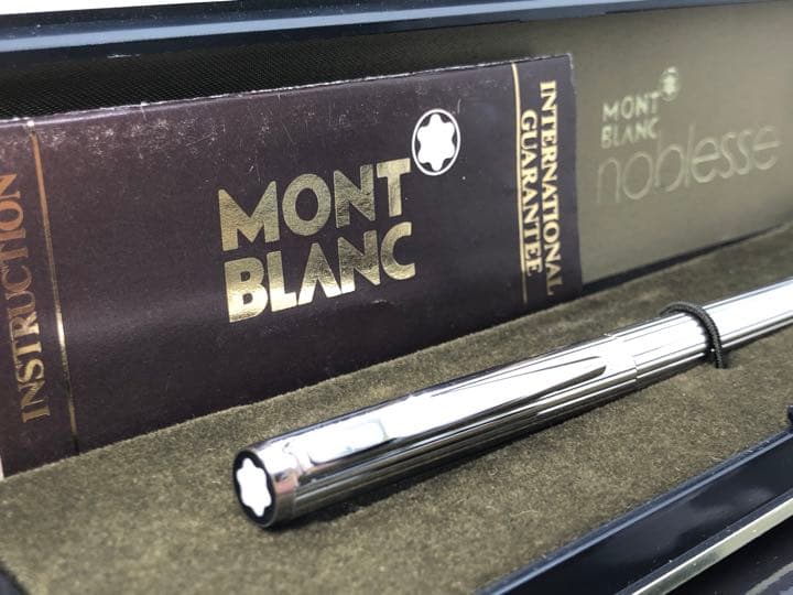 稀な未使用に近い極上の保管品！総プラチナ張りノブレス★No1157★モンブラン製