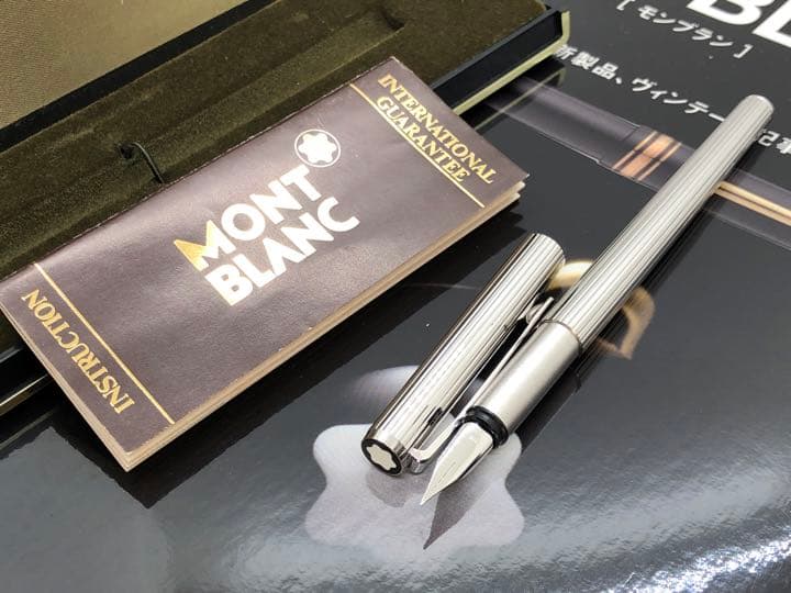 稀な未使用に近い極上の保管品！総プラチナ張りノブレス★No1157★モンブラン製