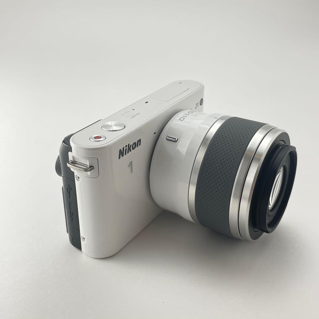 【ショット数3000・返品保証】Nikon1 J1 ホワイト レンズキット