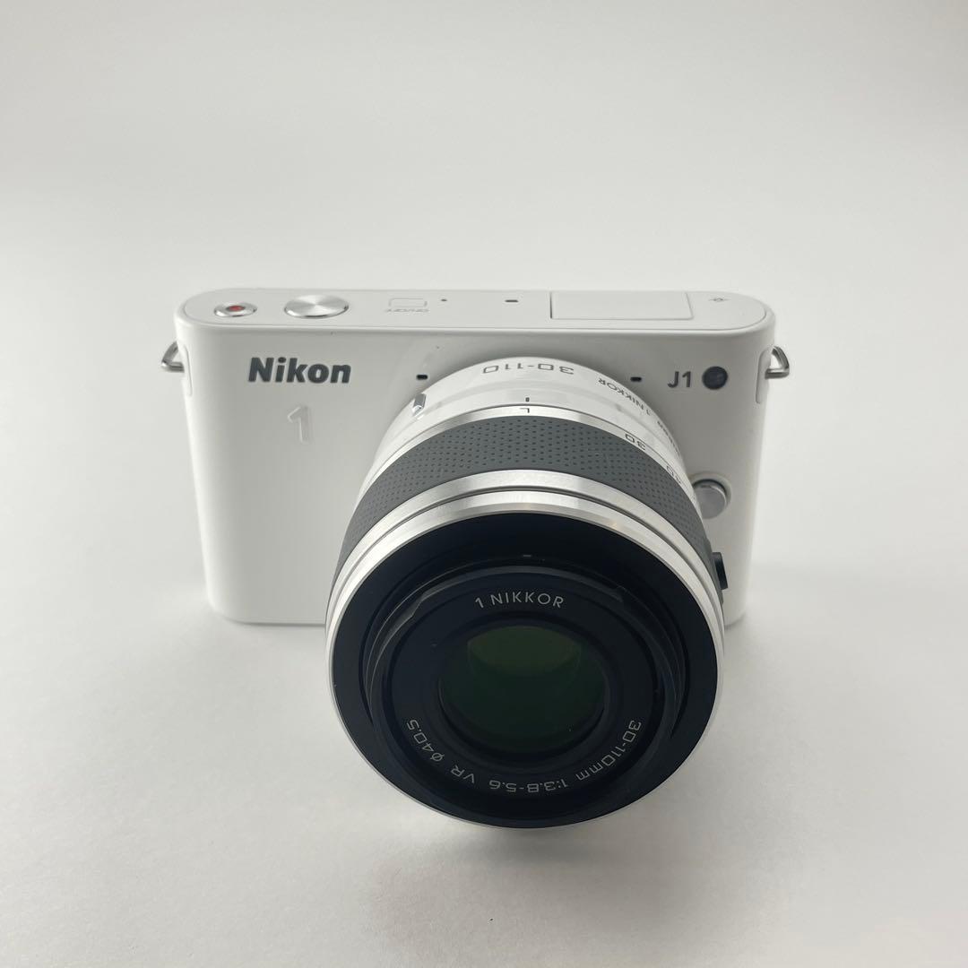 【ショット数3000・返品保証】Nikon1 J1 ホワイト レンズキット