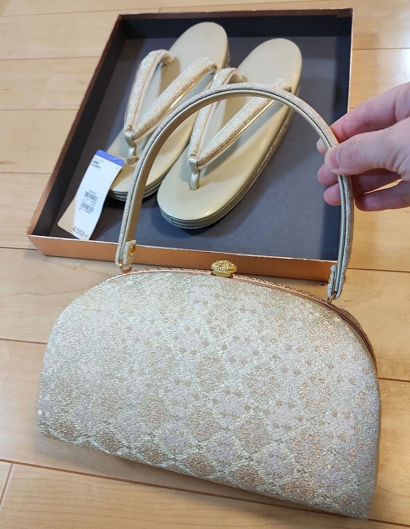 礼装　和装バッグ草履セット　和装バッグと草履セット　結婚式　入学式　卒業式