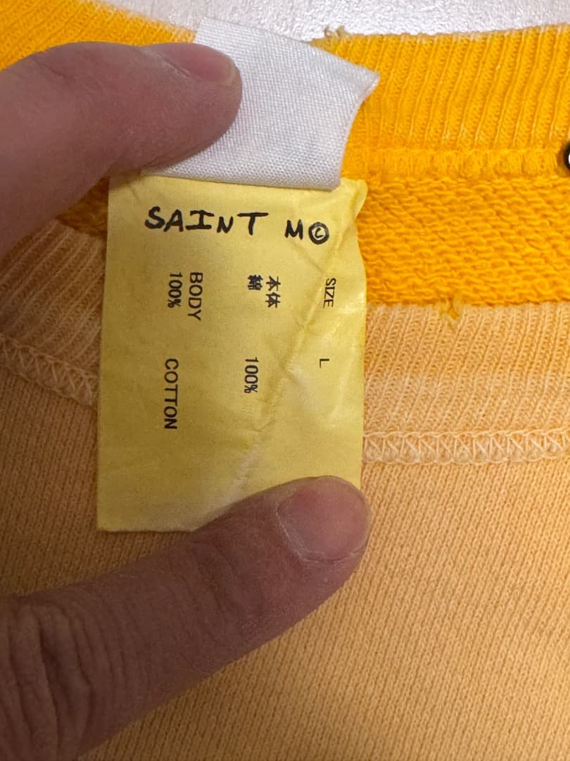 24SS saint mxxxxxx スヌーピー トレーナー　イエロー L