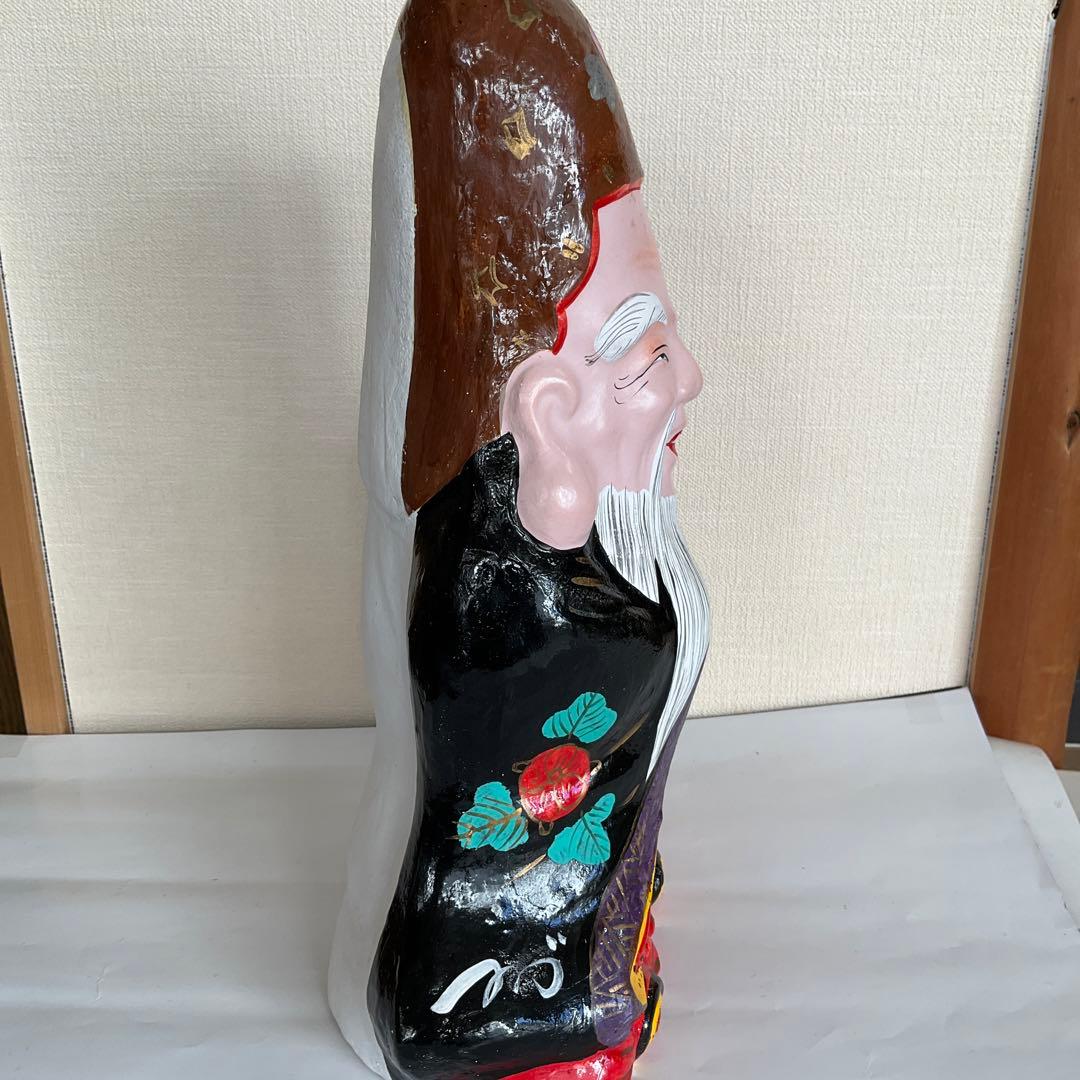 信州　中野市　土雛中野ひな人形　「寿老人」　立ケ花・　西原邦男作