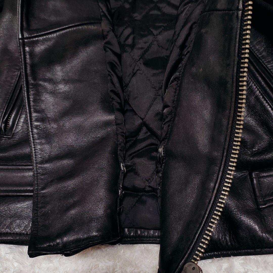 ビ*ー様 Harley-Davidson 本革 シングルライダース ブラック