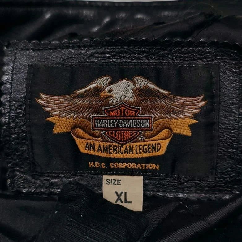 ビ*ー様 Harley-Davidson 本革 シングルライダース ブラック