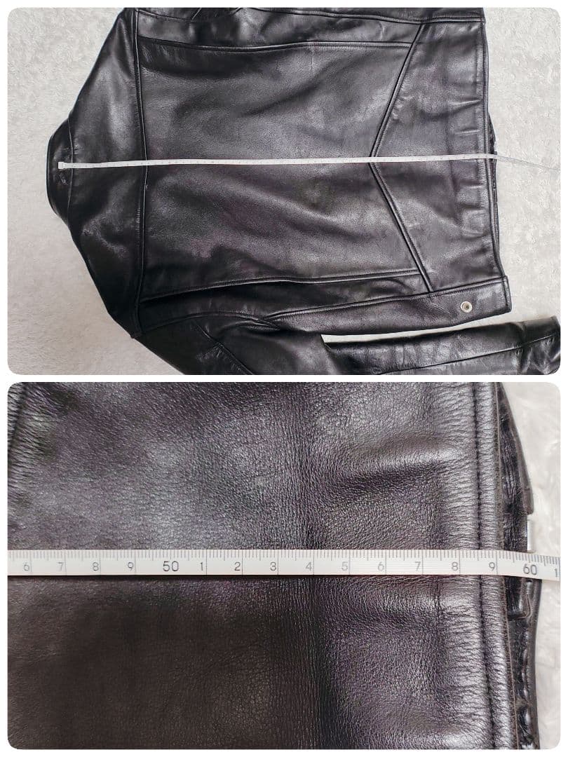 ビ*ー様 Harley-Davidson 本革 シングルライダース ブラック