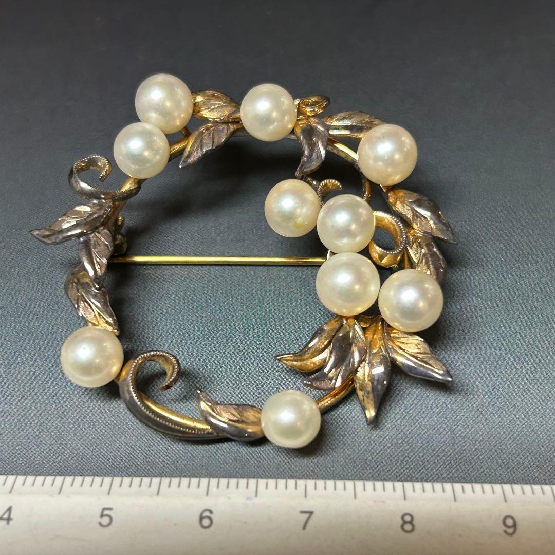 大丸製　ビンテージ真珠ブローチ