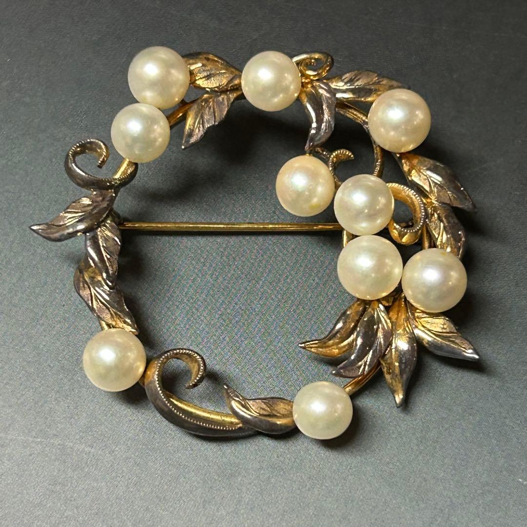 大丸製　ビンテージ真珠ブローチ