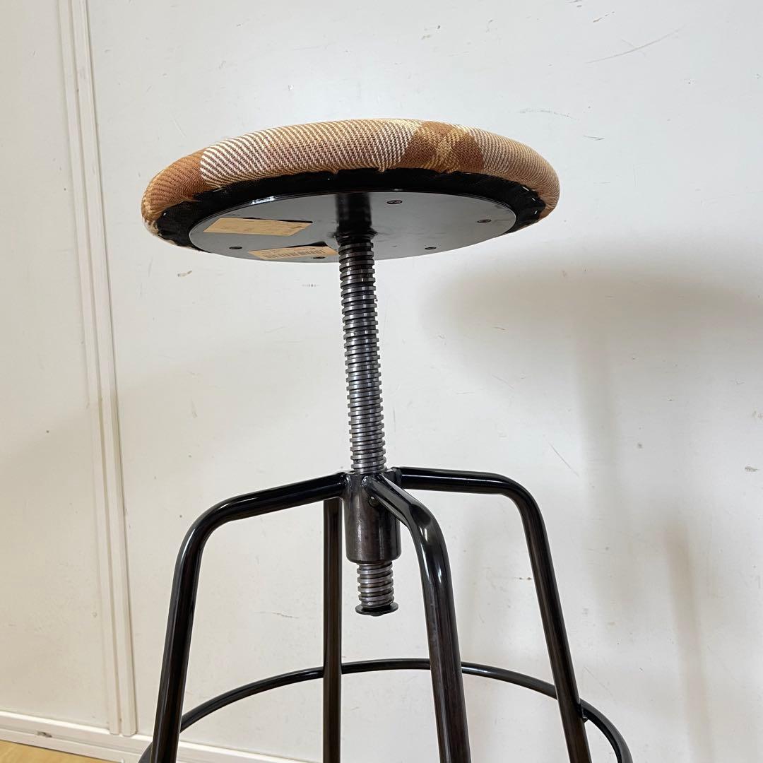 関家具 回転スツール クラッシュゲート 椅子 丸イス チェア アイアン 鉄脚