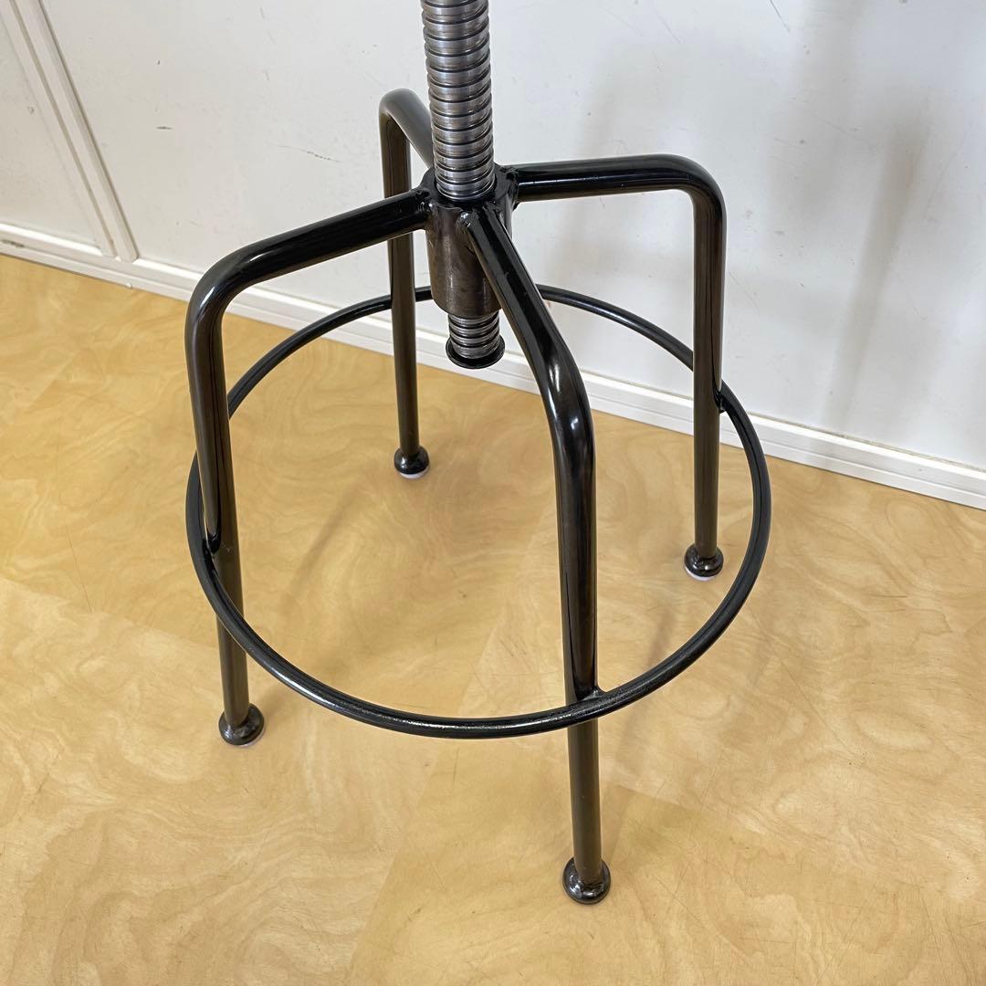 関家具 回転スツール クラッシュゲート 椅子 丸イス チェア アイアン 鉄脚