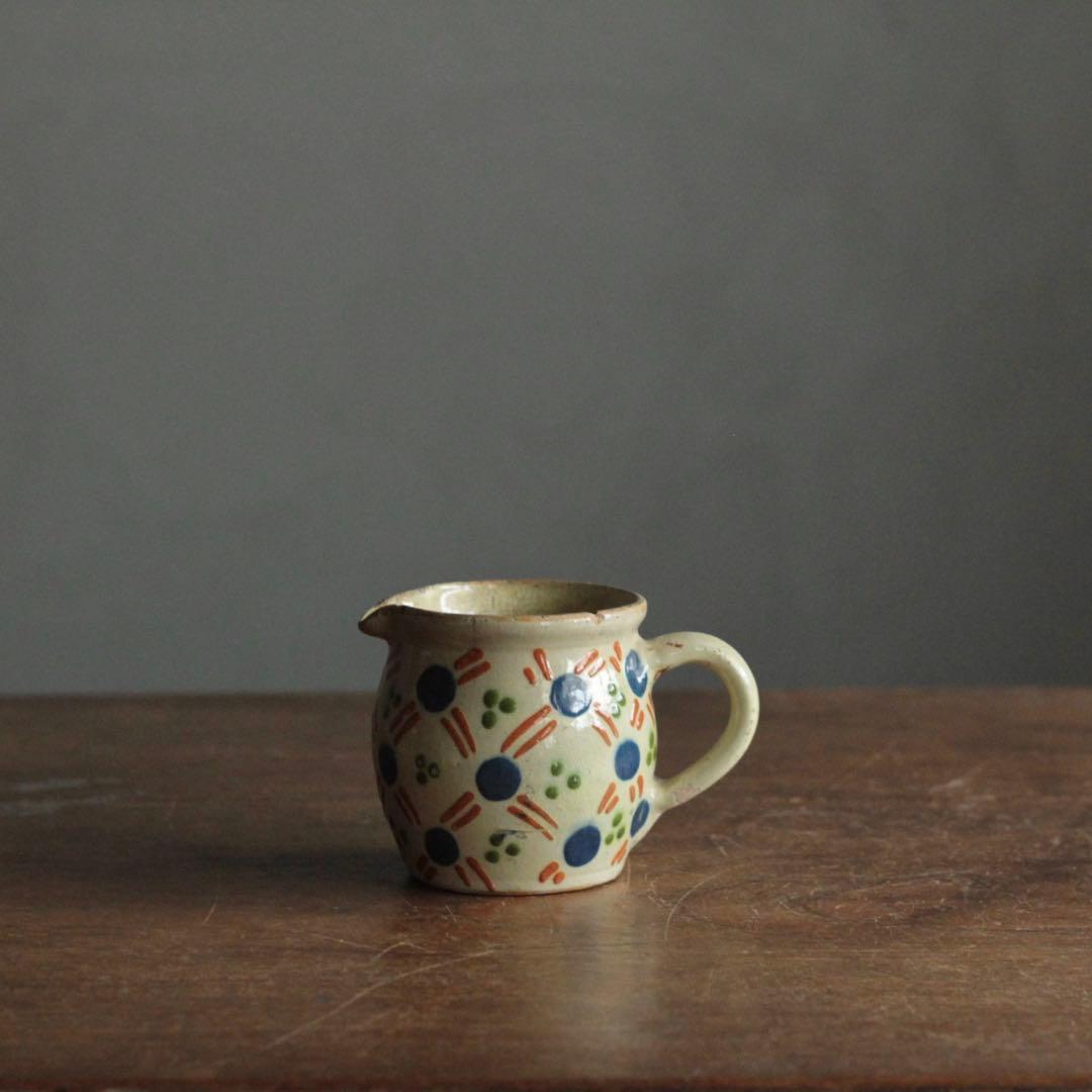 仏蘭西 色絵 酒注 酒器 水注 ピッチャー アンティーク 古道具 ブロカント