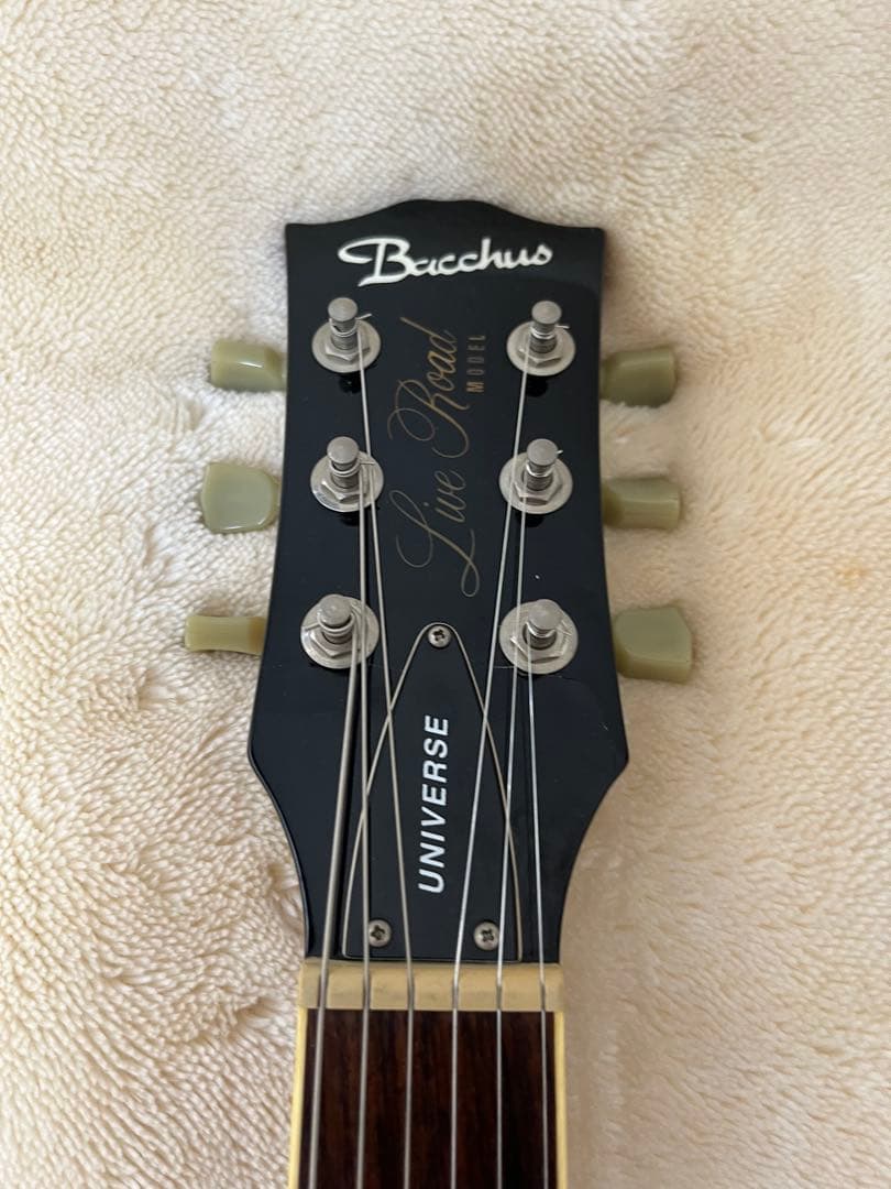 【調整済】Bacchus バッカス　レスポール　ネック修理　エレキギター