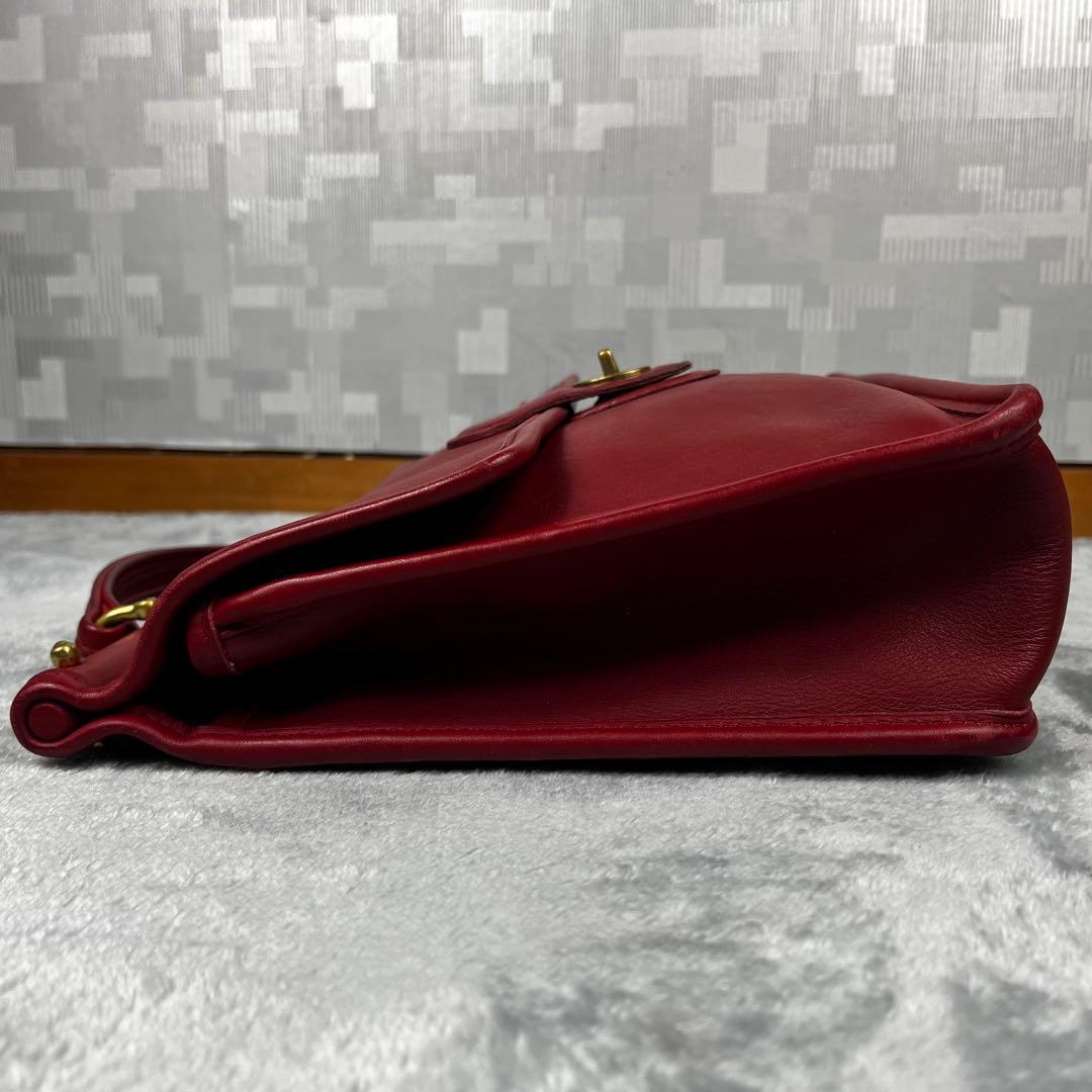 オールドコーチ 2way ハンドバッグ ウィリス レッド系　赤 斜め掛け◎