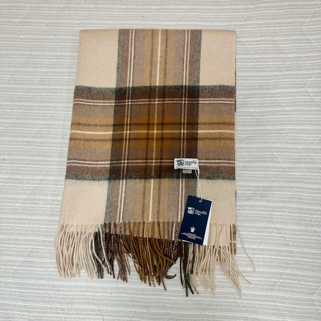 ジョンストンズ 大判ストール スコットランド　色: チェック