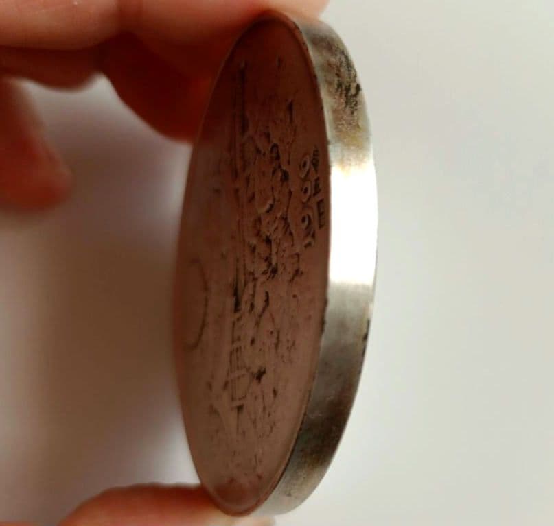 【菊水丸】明治百年記念 明治天皇御肖像牌 純銀 メダル　120g